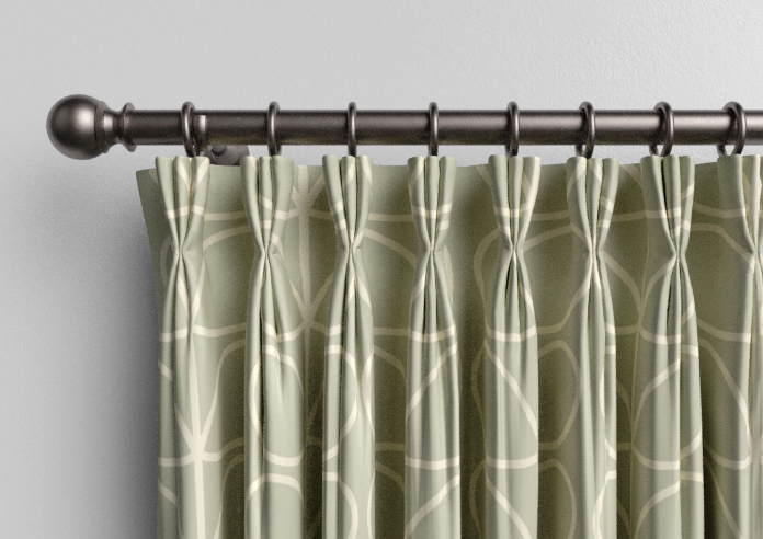 Orla Kiely Jumbo Linear Stem, Pebble - Made to Measure Curtains - Image 11